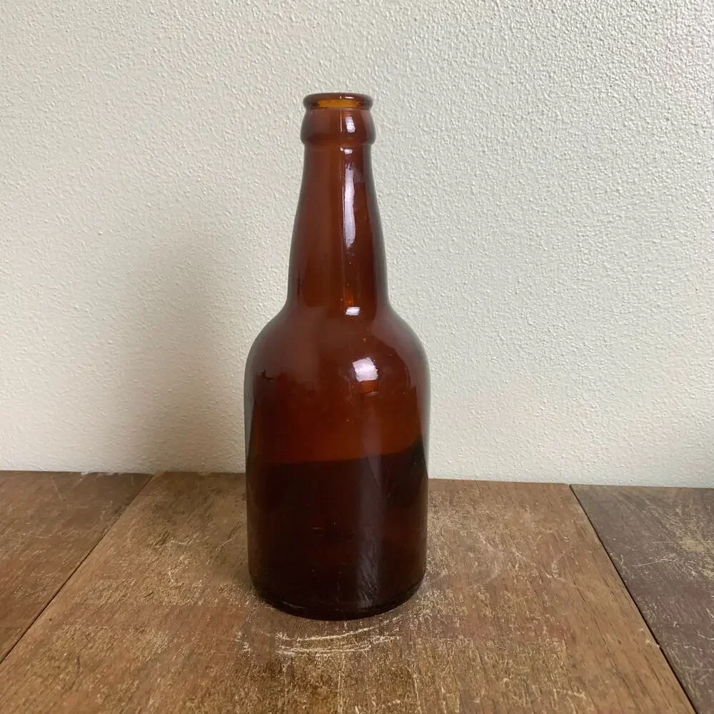 Obear-Nester Glass Co East St. Louis Illinois‎ Brown Amber Beer Soda Pop Bottle
